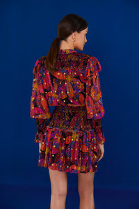 Farm Rio Black Heart Daisy Mini Dress - FINAL SALE