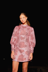 Farm Rio Hearts Sequin Mini Dress