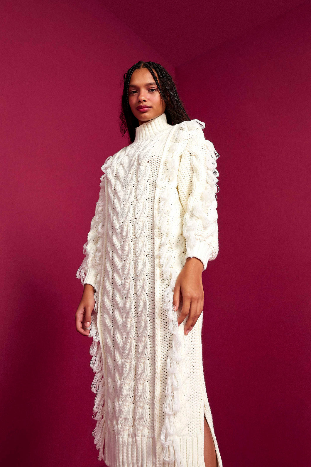 Farm Rio White Midi Sweater Dress - FINAL SALE Serge+ Jane Farm Rio White Midi Sweater Dress - FINAL SALE Serge+ Jane