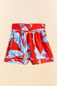 Farm Rio Red Sweet Jungle Organic Cotton Shorts - FINAL SALE