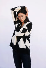 Load image into Gallery viewer, Pistola Evelyn Oversized Cardigan in Diamonds Play