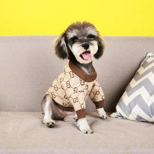 Drippy Pets GG Square Sweater in Brown