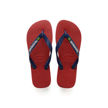 Load image into Gallery viewer, Havaianas Kid&#39;s Brazil Logo Flip Flop in Red