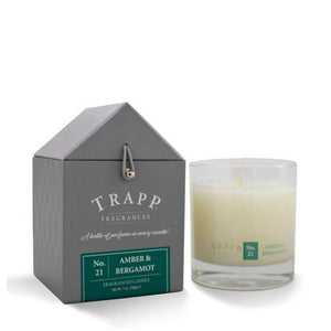TRAPP 7oz. Poured Candle Amber & Bergamot