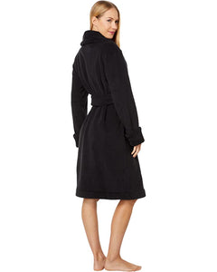 Skin Vivienne Fleece Robe in Black