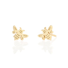 Load image into Gallery viewer, Kris Nations Bumble Bee Stud Earrings - Gold