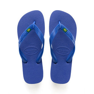 Havaianas Brazil Logo Sandal in Marine Blue