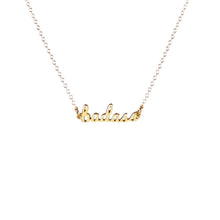 Load image into Gallery viewer, Kris Nations Badass Charm Necklace in Gold Vermeil