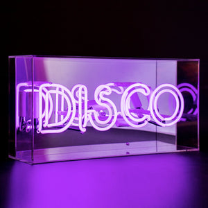 Locomocean 'Disco' Acrylic Box Neon Light - Purple