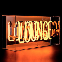 Load image into Gallery viewer, Locomocean &#39;Lounge&#39; Acrylic Box Neon Light - Orange