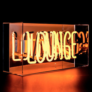 Locomocean 'Lounge' Acrylic Box Neon Light - Orange