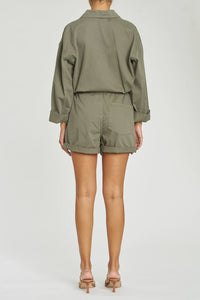 Pistola Becca Belted Romper in Garden Green - FINAL SALE