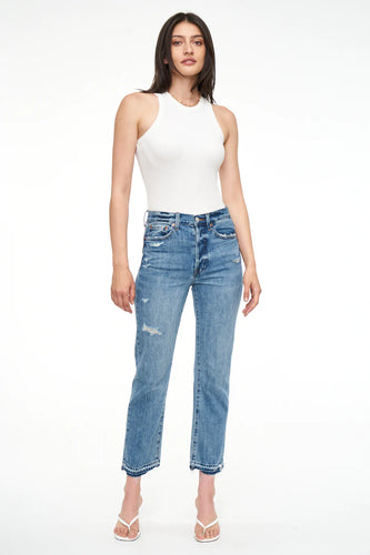Pistola Charlie High Rise Classic Straight Ankle in Getaway Vintage