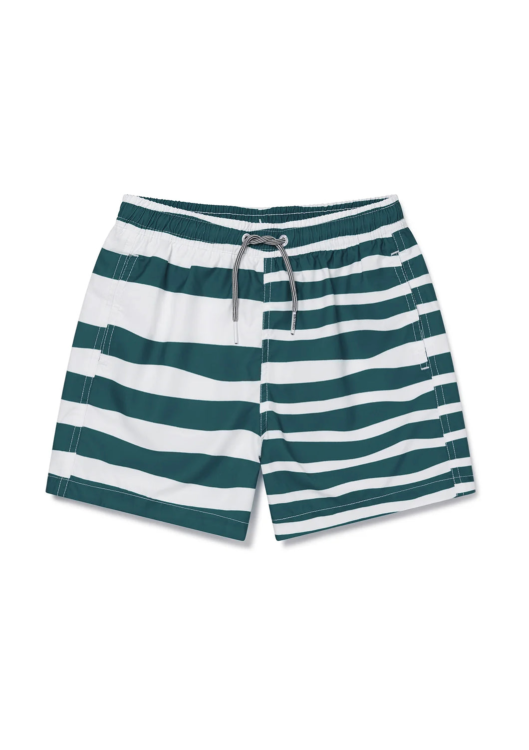 Boardies Kids Double Stripe Swim Short in Teal/White