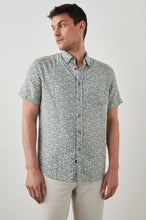 Load image into Gallery viewer, Rails Carson Shirt in Spring Blossom Teal Creamsicle - FINAL SALE