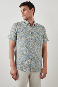 Rails Carson Shirt in Spring Blossom Teal Creamsicle - FINAL SALE
