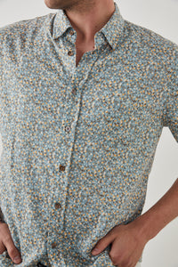 Rails Carson Shirt in Spring Blossom Teal Creamsicle - FINAL SALE