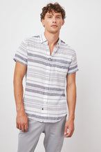 Load image into Gallery viewer, Rails Carson in Navy/Grey/White Stripe