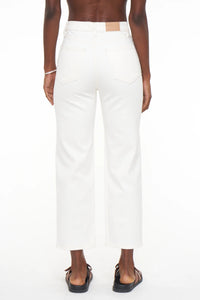 Pistola Cassie Crop Super High Rise Straight in Sand Vintage