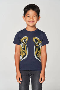 Chaser Kids Tiger Eyes Tee in Blue - FINAL SALE