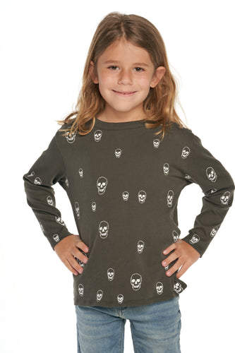 Chaser Kids Cloud Jersey Skull Toss L/S Crew - FINAL SALE