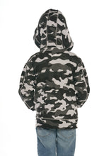 Load image into Gallery viewer, Chaser Kids Rpet Knit L/S Hoodie in Black Camo - FINAL SALE