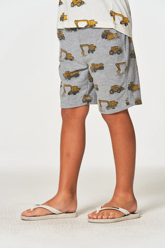 Chaser Kids Tractor Shorts in Grey - FINAL SALE