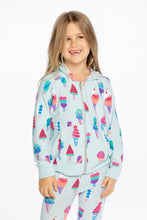 Load image into Gallery viewer, Chaser Kids Popsicle Dream Zip Up Hoodie in Aqua - FINAL SALE