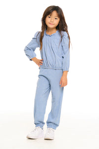 Chaser Kids Joggers in Denim Mineral Wash - FINAL SALE