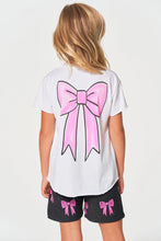 Load image into Gallery viewer, Chaser Kids Bow Tee in White - FINAL SALE