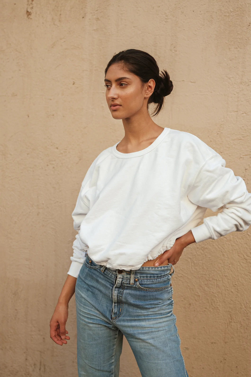 Pure top white sweatshirt