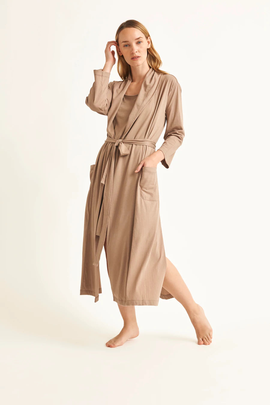 Skin Worldwide Carina Robe in Portobello - FINAL SALE