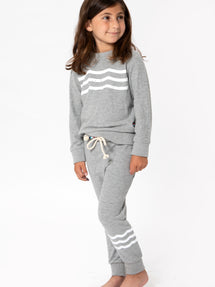 Sol Angeles Kids Waves Hacci jogger in Heather - FINAL SALE