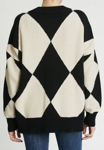 Pistola Evelyn Oversized Cardigan in Diamonds Play