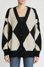 Load image into Gallery viewer, Pistola Evelyn Oversized Cardigan in Diamonds Play