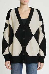 Pistola Evelyn Oversized Cardigan in Diamonds Play