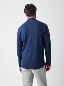 Faherty Mens Legend Sweater Shirt in Navy Twill