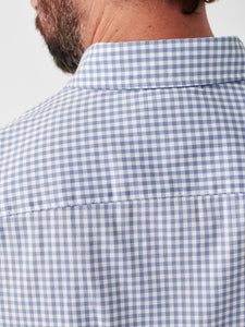 Faherty Mens Movement Shirt - Light Blue Gingham