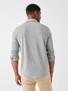 Faherty Mens Legend Sweater Shirt - Fossil Grey Twill