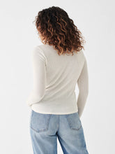 Load image into Gallery viewer, Faherty Womens Legend Rib Gila Henley in Egret
