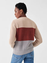 Load image into Gallery viewer, Faherty Womens Cozy Cotton Crew - Autumn Colorblock - FINAL SALE