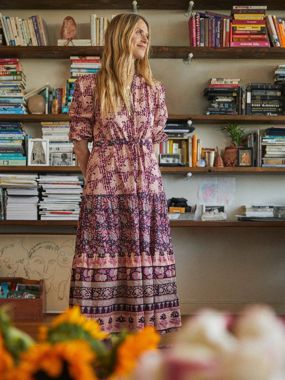 Faherty Idina Block Print Dress - FINAL SALE