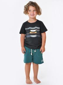 Sol Angeles Kids Slow Fade Crew in V Black - FINAL SALE