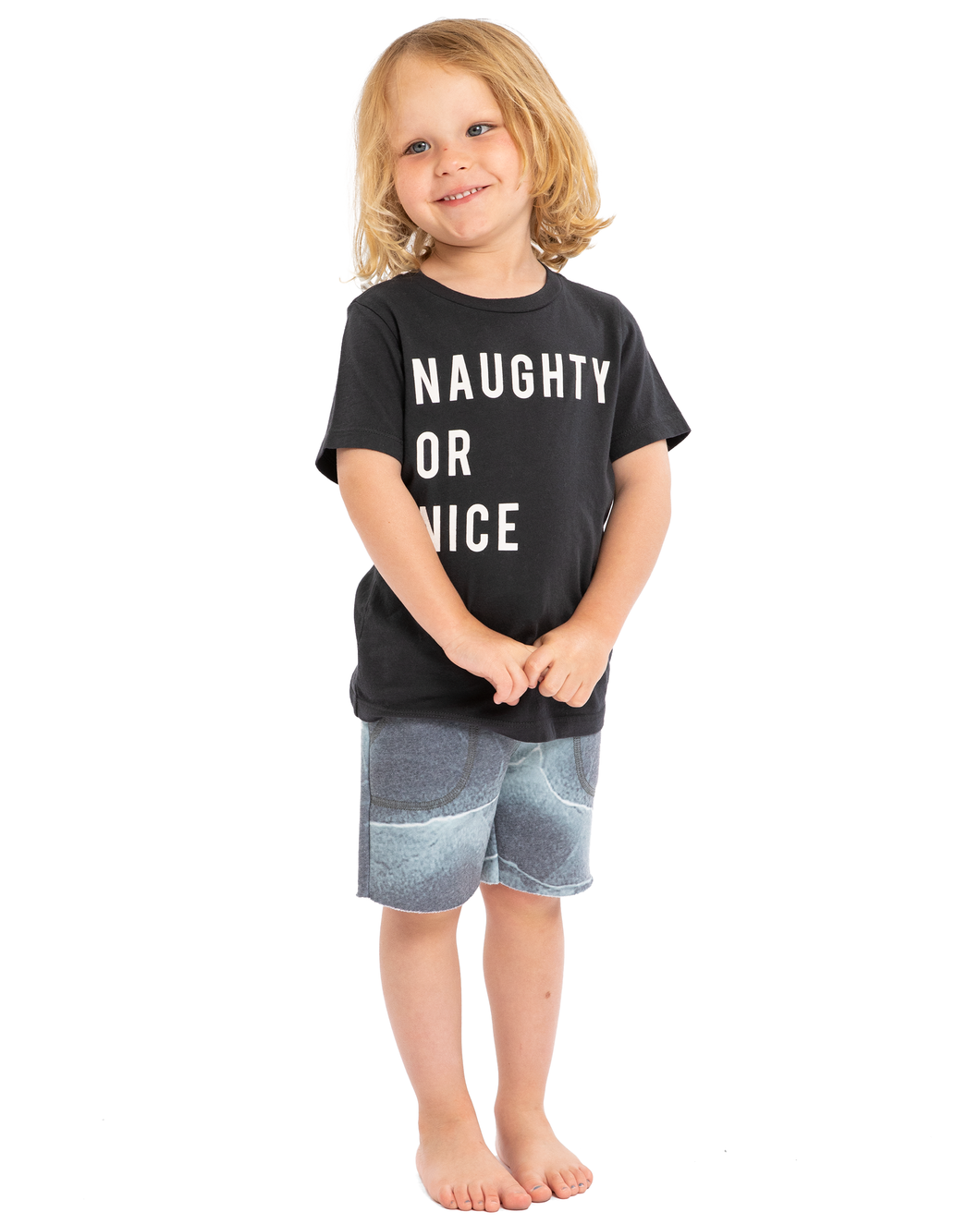 Sol Angeles Kids Naughty or Nice Crew in Vintage Black