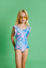 Load image into Gallery viewer, Boardies Kids Palmtopia Ruffle Swimsuit