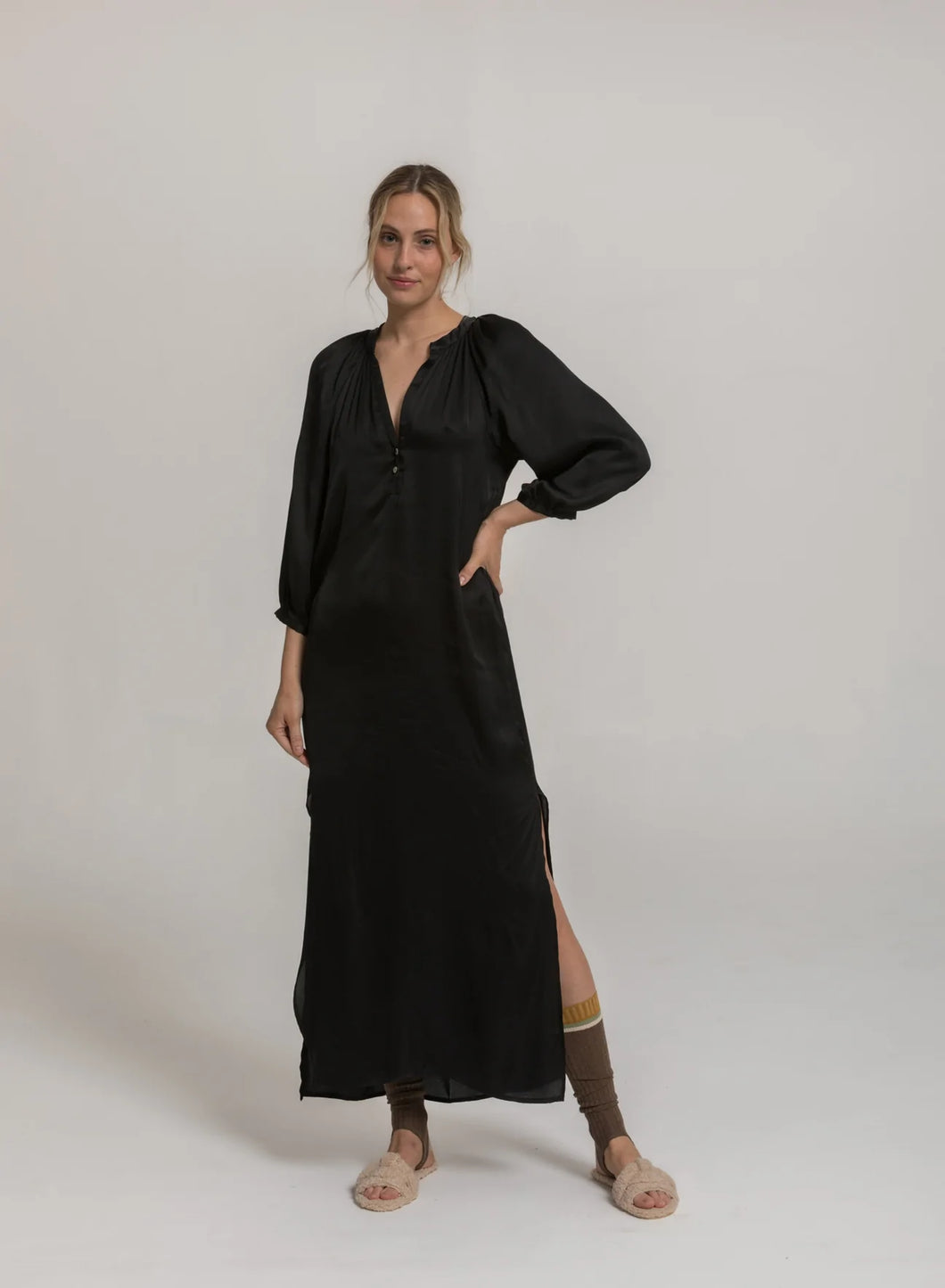 Cali Dreaming Fez Dress in Onyx