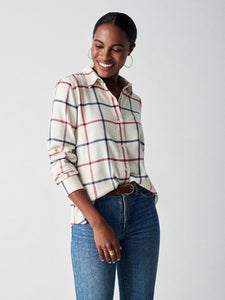 Faherty Womens Classic Stretch Flannel in Vail - FINAL SALE