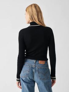 Faherty Mikki Turtleneck Sweater in Black - FINAL SALE