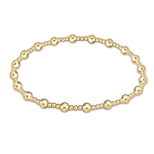 enewton Classic Sincerity Pattern 4mm Bead Bracelet - Gold