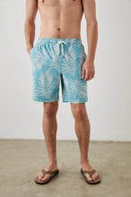 Load image into Gallery viewer, Rails Kian Swim Short in Palm Shadow Aqua